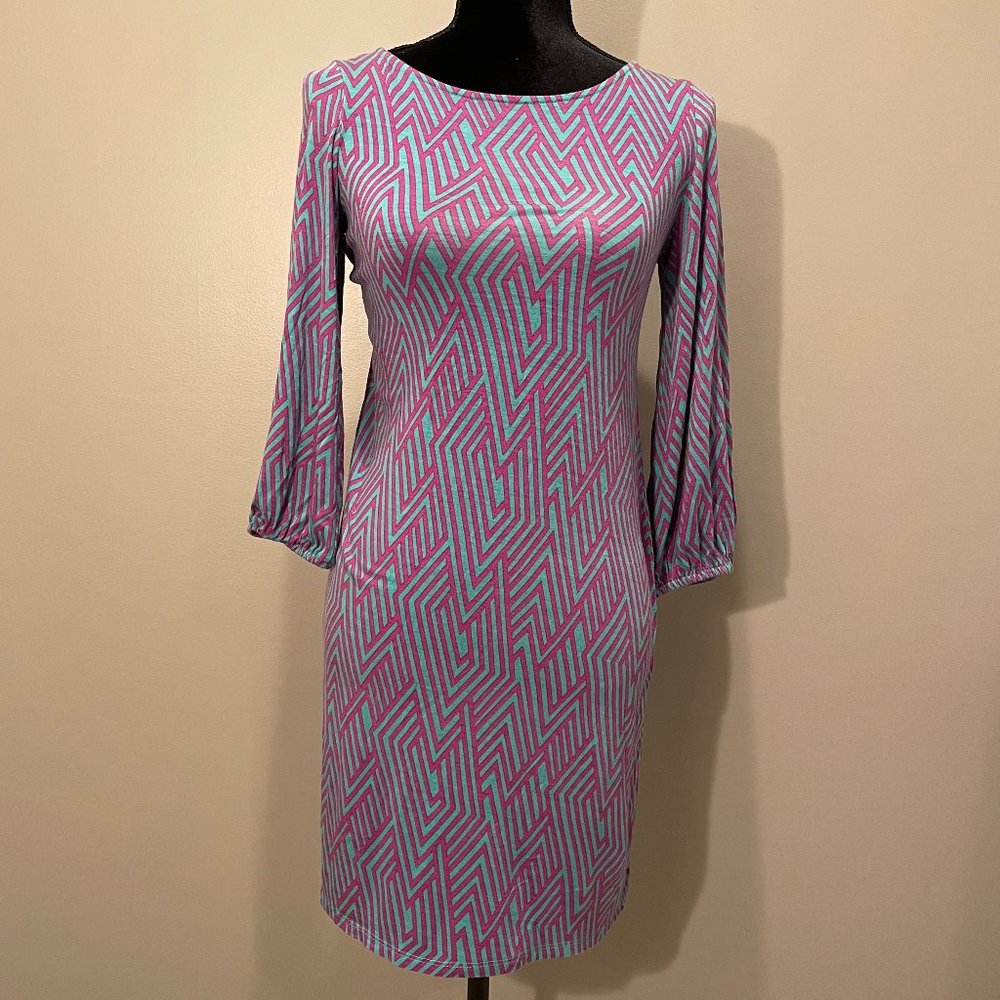 HourGlass Lily Womens Geo Patterned Dress  No Size Label  sz M